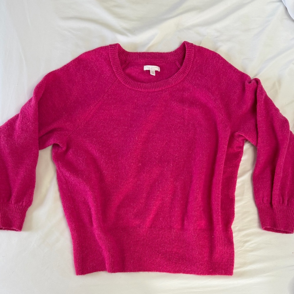 LC Lauren Conrad Fuchsia Crew Neck Sweater
